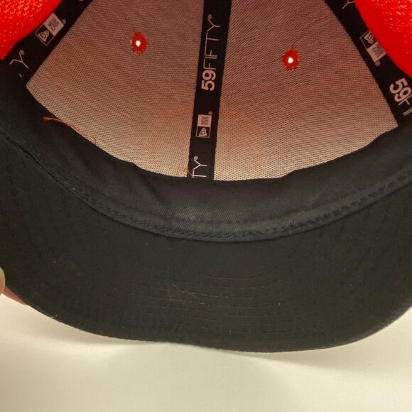 59Fifty Houston Astros baseball hat Orange blue Size 7.5 New Era - Picture 6 of 10